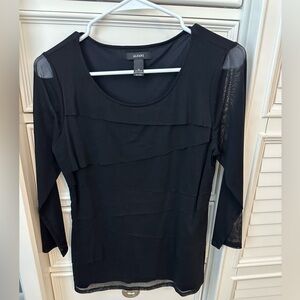 Alfani Women's Elegant Black Long Sleeve Top